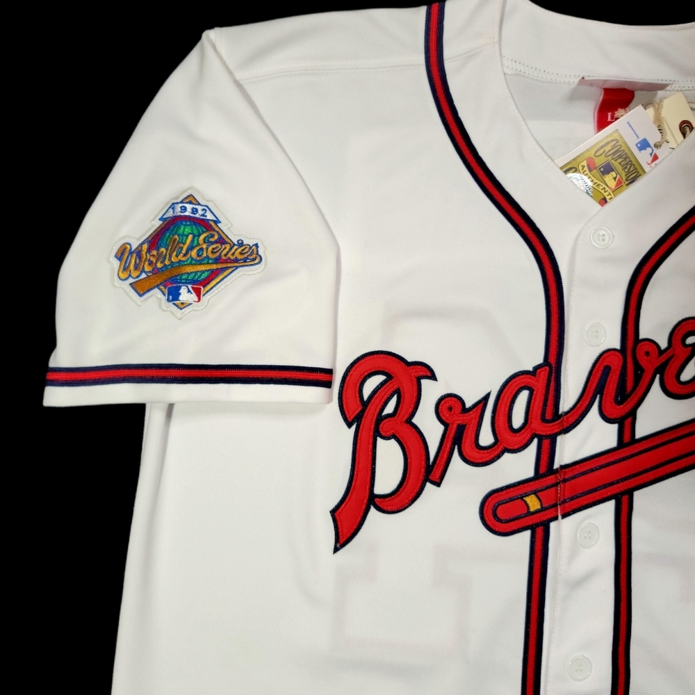 Deion Sanders Jersey Atlanta Braves 1992 World Series Throwback Stitched NEW🎁 - Picture 3 of 7